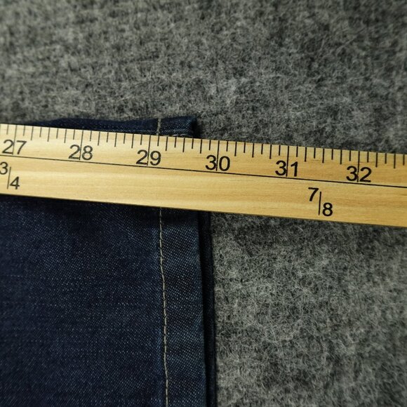 Lapco Fr Jeans Womens 16 Blue Workwear Contoured Waistband Mid Rise Boot Cut - Picture 11 of 14